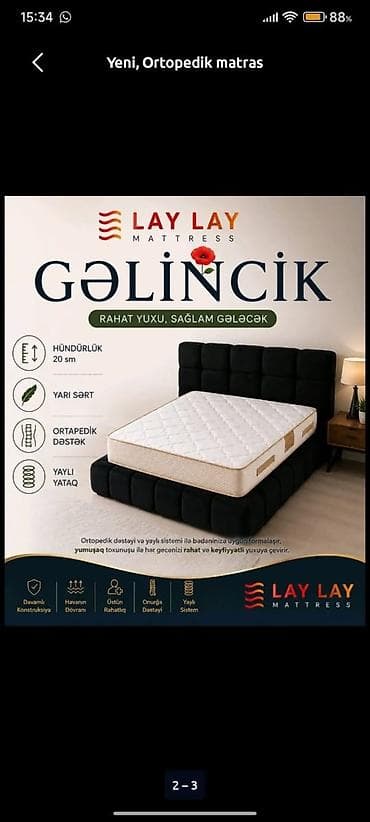 Yeni, Ortopedik matras, Uşaq üçün lalafo.az -da Yeni, Ortopedik matras, Uşaq üçün
