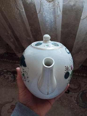 Mətbəx aksesuarları: Rəng - Ağ, Dəm caydanı, Farfor, SSRİ — 6