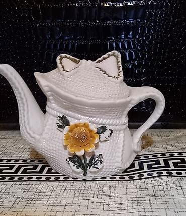 Çay dəsti, rəng - Ağ, Keramika