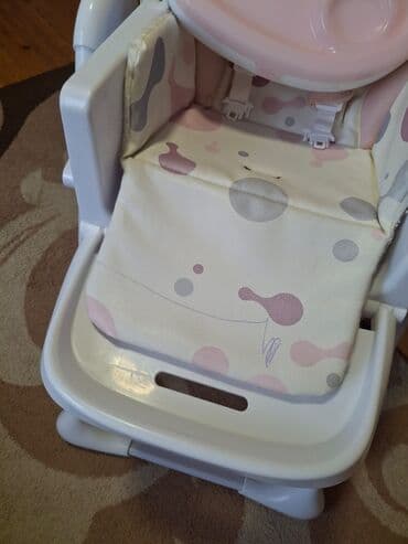 стол и стулья для дачи: Uşaq yemək kreslosu - Rəng: açıq çəhrayı/əjdaha naxışlı krem - Geniş — 6