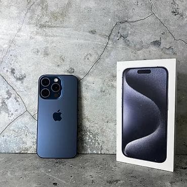 IPhone 15 Pro, 256 GB, Blue Titanium, Simsiz şarj, Face ID — 1