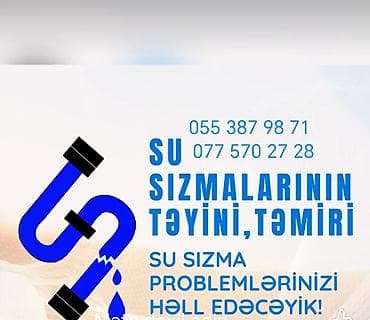 Su sızmalarının təyini və təmiri xidməti - Boru xətlərində