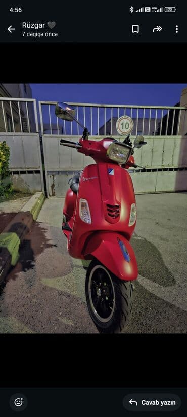 oturacaqları: Vespa üslublu şəhər skuterinin satışı Xüsusiyyətlər: - Rəng: mat — 1