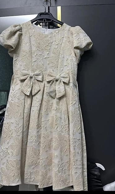 Платья: Qız uşağı üçün zərif don 11 yaş - Rəng: açıq krem/şampan - Parça — 1