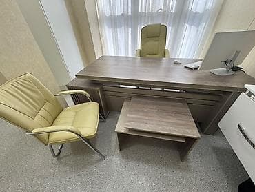 divan kreditle: Ofis mebel dəsti – rəhbər masası və jurnal masası - Material: ağac — 2