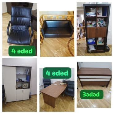 goranda ucuz mebeller: Kod 99 11 Ofis mebilleri satilir tecili Iş masasi 3 eded Qehveyi iş — 1