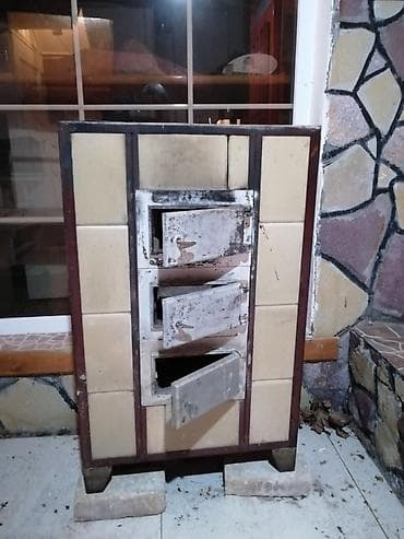 şamdan soba: Kafel üzlü odun/kömür sobası - Material: qalın metal gövdə, istiyə — 4