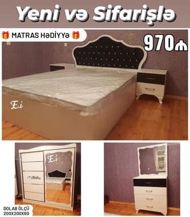 *Yataq Dəsti - 970AZN💥* ✔️Rəng seçimi var *🎁Matras hədiyyə* ✔️