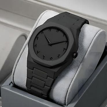 m3 pro: Minimalist dizaynlı qara rəngdə qol saatı - Tam mat qara korpus və — 1