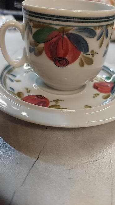 ağ süd: Qəhvə dəsti, rəng - Ağ, Farfor, Almaniya — 7