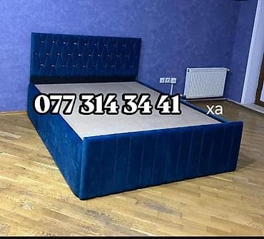 kündür: Mebel: Yumşaq başlıqlı taxta karkas çarpayı - Dizayn: Hündür və geniş — 2