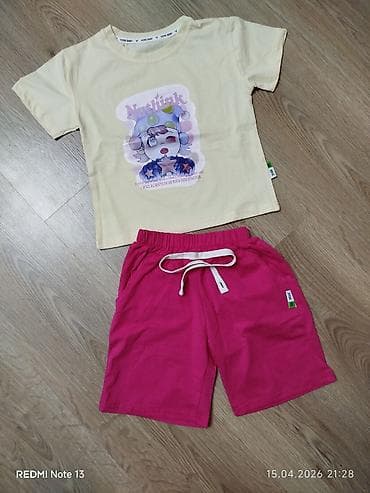 ucuz_serfeli_usaq_geyimleri instagram: Uşaq geyim dəstləri 1) Krem rəngli 2 hissəli dəst: - Qolsuz jilet — 4