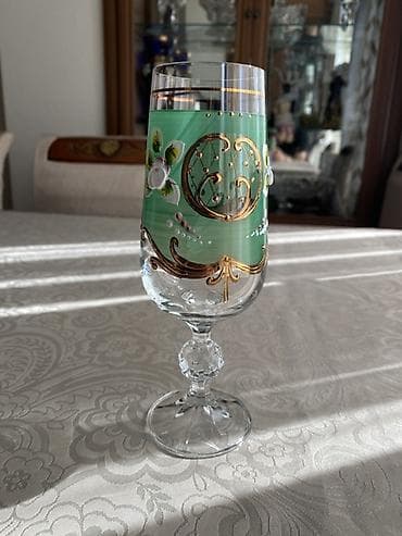 dest qablar: Qədəhlər, rəng - Yaşıl, Şüşə — 3