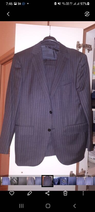 Kostyumlar: Kostyum, Demisezon, Louis Vuitton, 3XL, rəng - Göy — 6