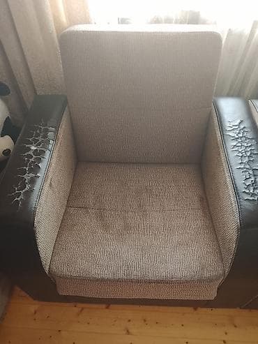 mebel divan: Qonaq otağı üçün yumşaq mebel dəsti: 1 ədəd üçyerlik divan və 2 ədəd — 3