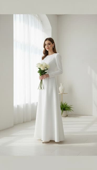 qaqa stili: Ağ rəngli uzun don - Ölçü: 44 - Qiymət: 50 AZN (şəkildə göstərilib) - — 1