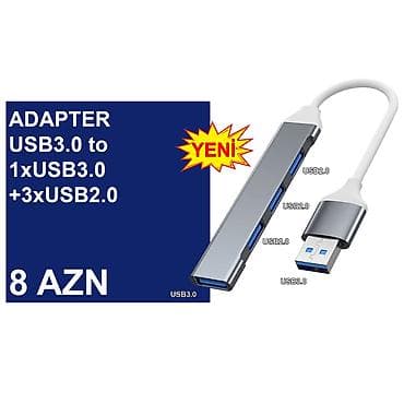 Masaüstü kompüterlər və komponentlər: USB Adapterlər/Konverterlər (Çeviricilər) ⭐USB2.0 to Micro SD – 3 AZN — 8