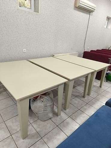 dəst mebel: Skameykalar ilə, Düz masa — 3