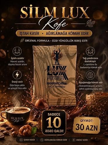 SİLM LUX Kofe – Hazelnut Coffee + L‑Carnitine Xüsusiyyətlər: - İştahı