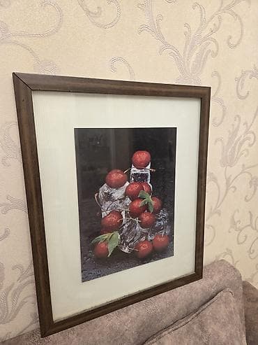 Divar rəsmi – “Gilas və buz” mövzulu foto/poster - Çərçivə: tünd — 1