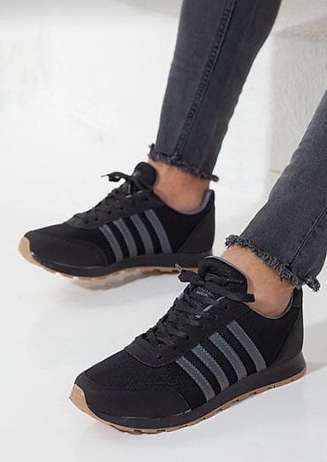 ağ kişi krossovkaları: Kişi idman krossovkası - Rəng: qara, yanlarda tünd boz dekorativ 3 — 3