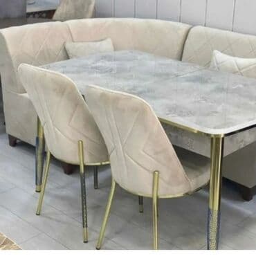 turkanda heyet evleri: Mətbəx üçün, Yeni, Açılan, Dördbucaq masa, 4 stul — 5