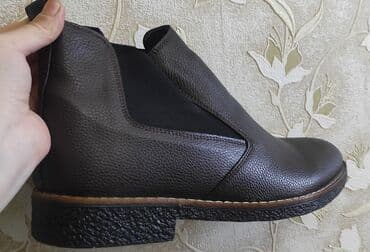 qış botları: Kişi üçün qəhvəyi Chelsea tərzli yarımboğaz ayaqqabı. YENİDİR — 3