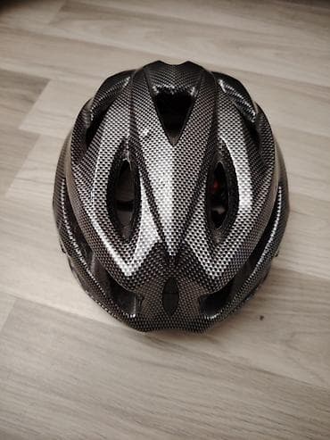 Velosiped dəbilqəsi – aerodinamik dizayn, karbon-naqışlı boz rəng — 2