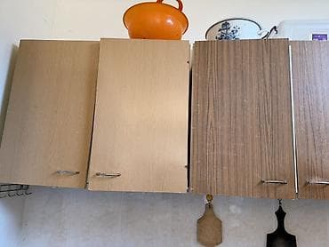 ev sekisleri: Mətbəx şkafı dəsti - Üst modul: 6 qapılı asma şkaflar - Alt modul: 2 — 1