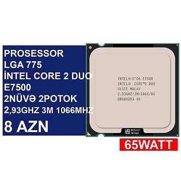 komputer notebook: Prosessorlar “LGA 775 socket” ⭐LGA 775 İntel Dual Core E6600 3,06Ghz — 3