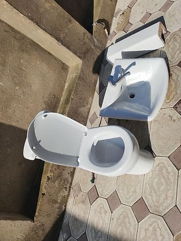 temiz alma sirkesi: Tualet və əlüzüyü dəsti - Komplet: göyərçin tipli döşəməyə — 2