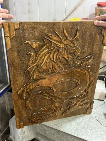 bilyard stolları: Taxta oymalı nərd dəsti - Korpus: bütöv ağacdan hazırlanmış, əl — 1