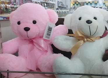 Plyuş oyuncaqlar – ayıcıklar - Rənglər: açıq çəhrayı və ağ - — 1