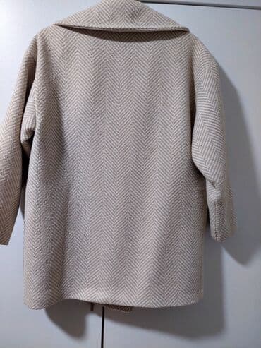 женские короткие пальто: Пальто, Bershka, M, цвет - Бежевый — 3