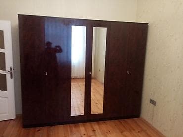 4 двери, С зеркалом, Коричневый, Другой материал, Распашной, Прямой шкаф