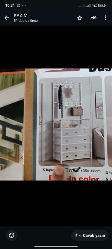 paltar asılqanı taxta: Asılqan Ayaqabı dolabı Ölçü 77*35*168sm Rəf sayı: 5 mərtəbə — 4