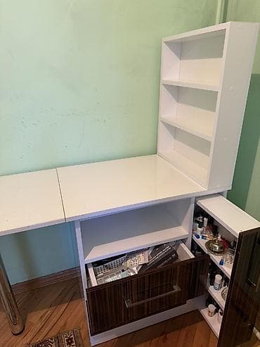 komputer stollari: Oval masa, Siyirməli, Polkalı, Parlaq laminat — 4