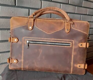 komputer case: Natural dəri portfel Dəri Portfel 100% Əl işi təbii Dəri çanta. Təbii — 9