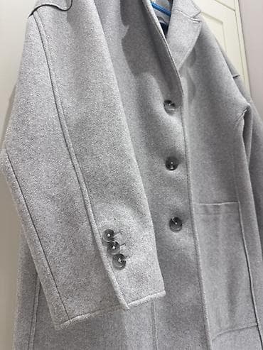 Paltolar: Esprit qadın palto - Rəng: Açıq boz (melanj). - Model: Klassik — 2