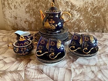 mis caydan: Çay dəsti, Kobalt, 6 nəfərlik, Çexiya — 4