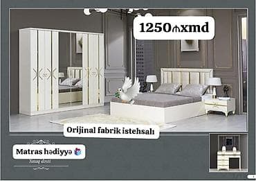 İkinəfərlik çarpayı, Dolab, Termo, 2 tumba, Yeni