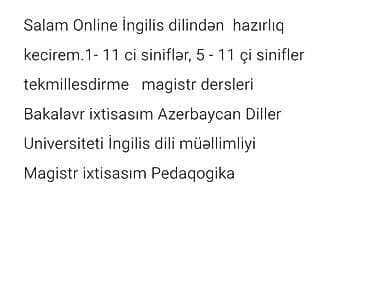 Online İngilis dili hazırlığı - 1–11-ci siniflər üçün onlayn hazırlıq