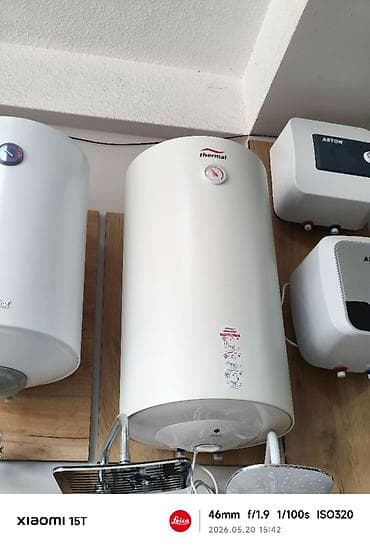 Thermal markalı elektrikli su qızdırıcısı (divar tipli, silindrik). -
