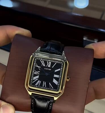 gəlin tacları: Cartier kvadrat klassik saat - Korpus: parlaq metal korpus, qızılı — 2