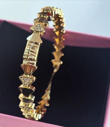 isbartivni desdleri: Tələsin Qızılı rəngdə zərif qolbaq dəsti - Dizayn: Müasir “mismar” — 3