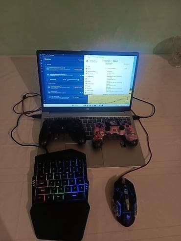 amd ryzeb 5 5600: HP noutbuk + oyun aksesuarları dəsti: 500 SSD ; 24Ram; 3.6ghs intel — 1