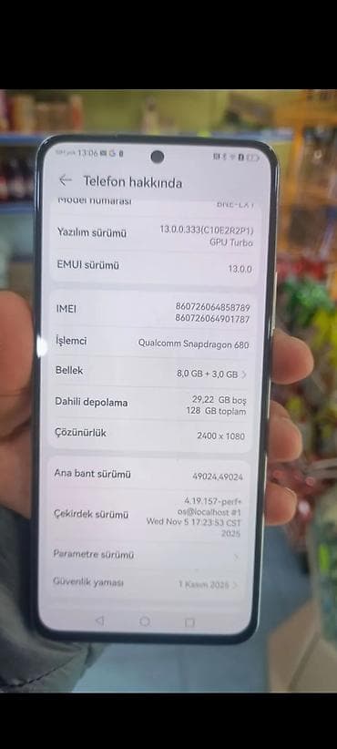 samsung a 56: Huawei Nova 10 SE, 128 GB, rəng - Gümüşü, İki sim kartlı — 2