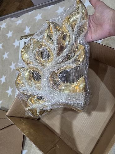 Fiqur, Keramika, rəng - Qızılı — 3