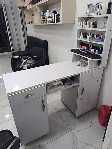 Düz masa, Siyirməli, Polkalı, Parlaq laminat