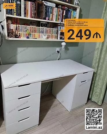 nerj stol: Yazı masası – lakonik və minimalizm tərzində. - Ölçülər: Dərinlik 65 — 1